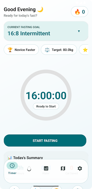 Fastria: Fast-Water Tracker Screenshot 1