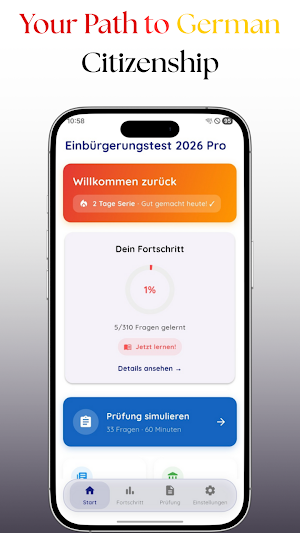 Einbürgerungstest 2026 Pro Screenshot 0