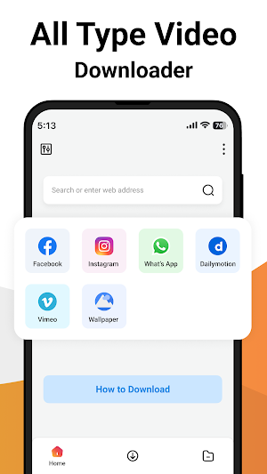 Video Downloader App. Screenshot 1