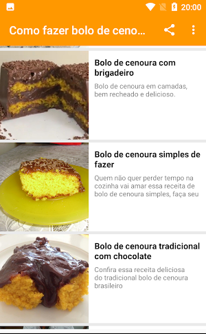 Como fazer bolo de cenoura Screenshot 2