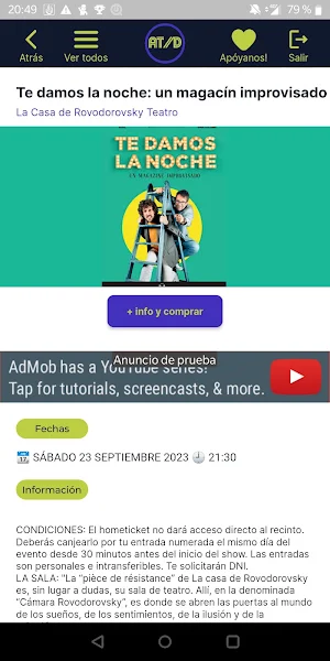 Abono Teatro al día Screenshot 2