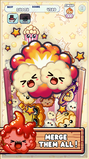 Popcorn Fever Suika Merge Screenshot 0
