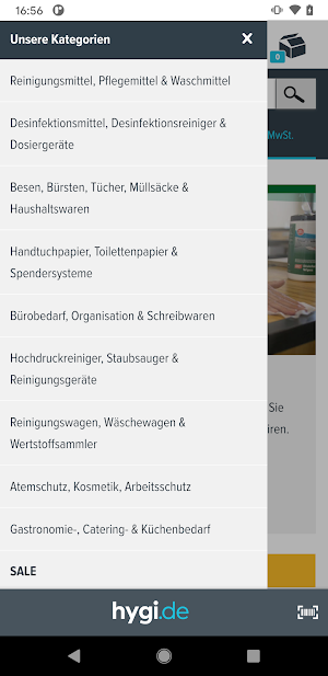 Hygi.de Shopping-App Screenshot 1
