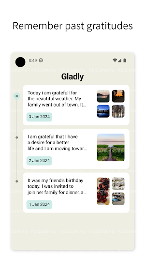 Gladly: Gratitude journal app Screenshot 3