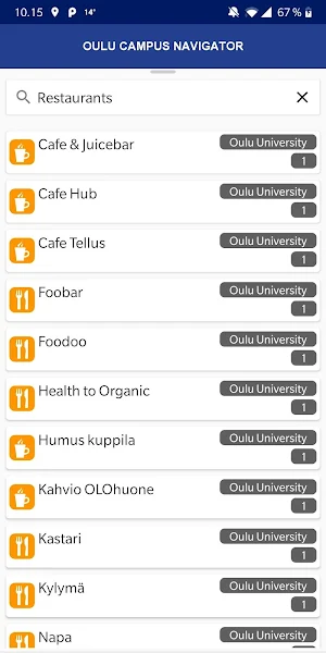 Oulu Campus Navigator Screenshot 3