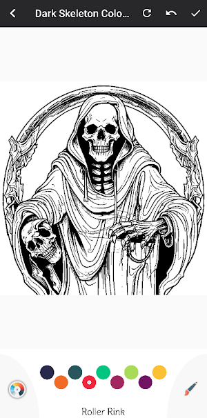 Dark Skeleton Coloring Book Screenshot 1