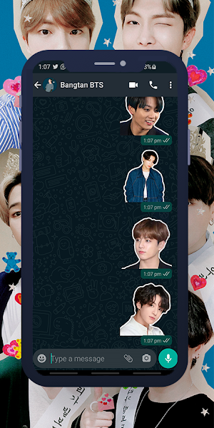 Jungkook BTS WASticker Screenshot 3