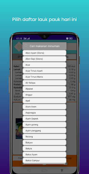 Food Nutrition Calculator Screenshot 2