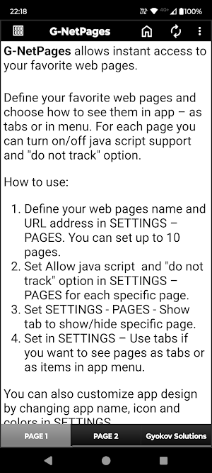 G-NetPages Screenshot 0
