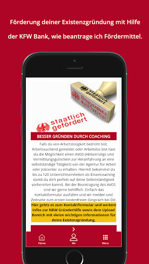 Gruenderhilfe NRW Screenshot 1