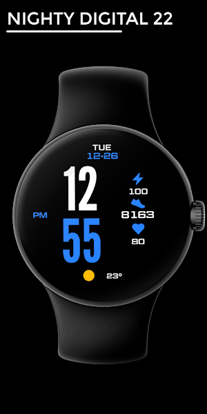 Nighty Digital 22 - watch face Screenshot 0