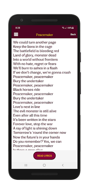 Scorpions Lyrics & Wallpapers Screenshot 3
