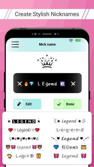 Nickname Text Generator Screenshot 0