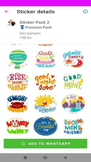 bonjour et bonne nuit stickers Screenshot 2