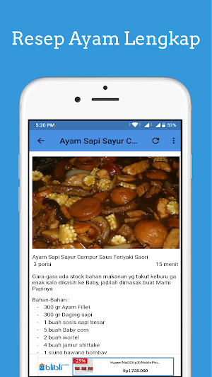 Resep Jawa Menu Sayur Harian Screenshot 0