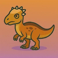 Herbivor Dino Logo Lucu