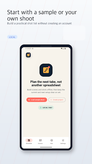 TakeLedger: Shot List Screenshot 1
