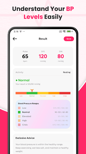 Blood Pressure App: BP Monitor Screenshot 2