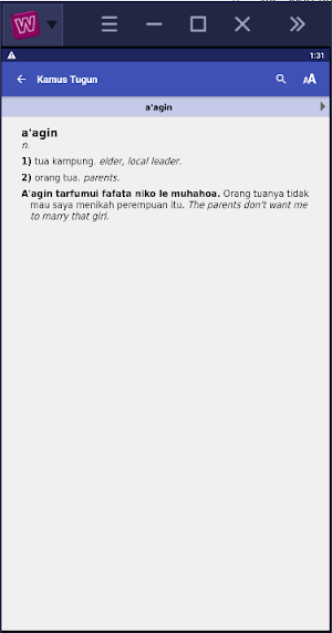 Kamus Tugun / Tugun Dictionary Screenshot 1