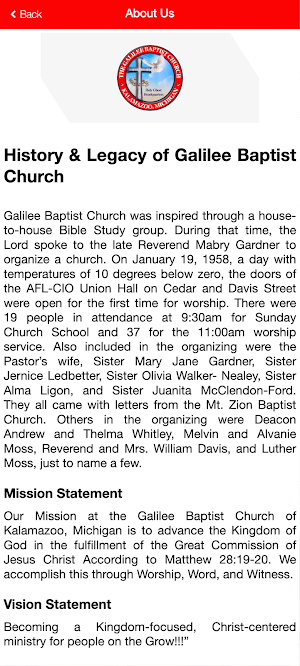 Galilee Baptist Church Screenshot 2