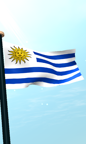 Uruguay Flag 3D Free Wallpaper Screenshot 3
