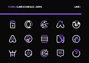 PurpleLine Icon Pack : LineX Purple Edition Screenshot 3