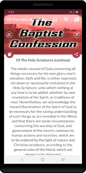 The baptist confession Screenshot 1