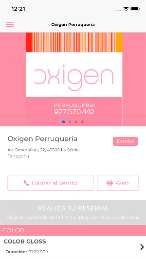 Oxigen Perruqueria Screenshot 0