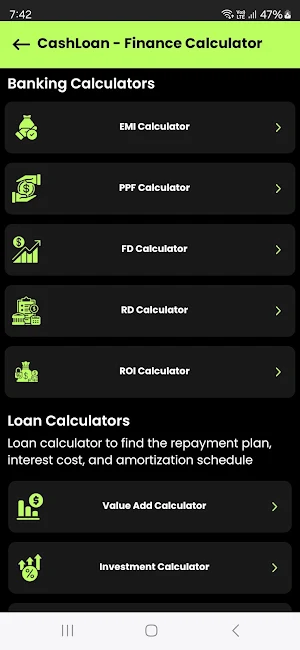 CashLoan - EMI Loan Calculator Screenshot 1