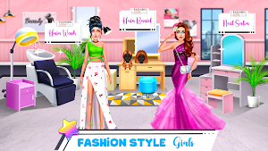 Realistic Girl Hair Salon Screenshot 2