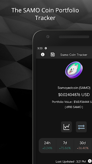 Samo Coin Portfolio Tracker Screenshot 0