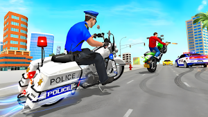 Police Moto Bike Mafia Chase Screenshot 0