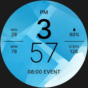 Blue Sporty Fit Watch Face screenshot 5
