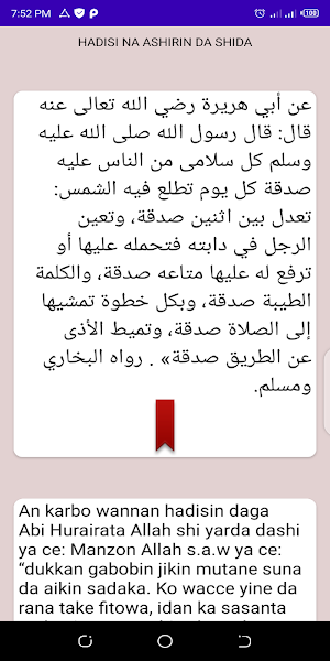 Fassarar Littafin Arbauna Nawawi-Arabic+Hausa Screenshot 3