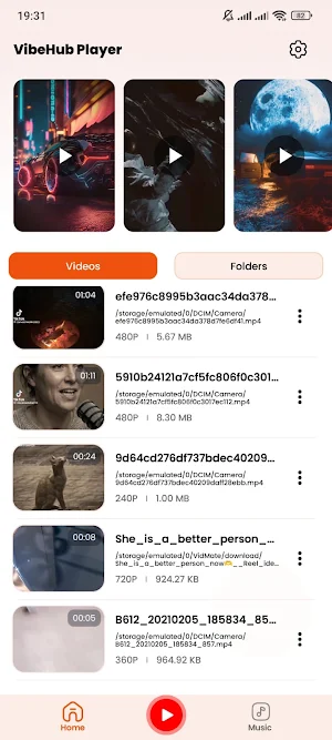 VibHub HD Video Player & Music Screenshot 0