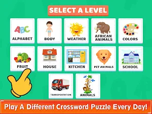 Kids Crossword Puzzles - Word Games For Kids Screenshot 1
