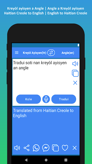 Kreyòl Ayisyen Angle Tradiktè Screenshot 1