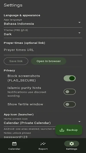 Safe Cycle: Private Tracker Screenshot 3