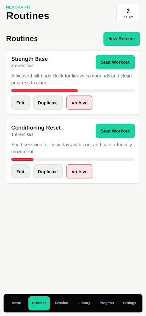 Nexora Fit Screenshot 2