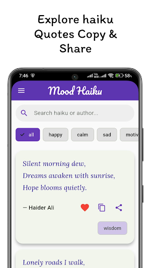 Mood Haiku Screenshot 0