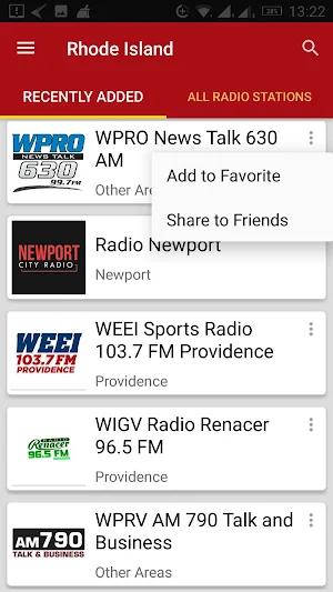 Rhode Island Radio Stations - USA Screenshot 1