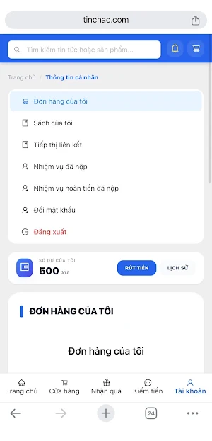 TinChac: Đọc báo kiếm tiền Screenshot 3