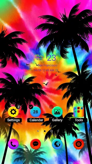 Tie Dye Palm Tree - Wallpaper Screenshot 0