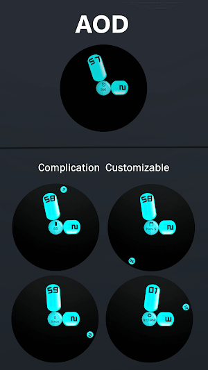 Glozzy Minimal Watch Face Screenshot 2