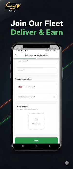 Goflow DeliveryBoy app Screenshot 2