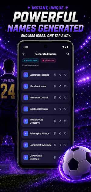 AI Fantasy Football Names Screenshot 1