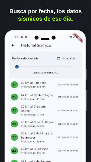 Sismología Chile Screenshot 3