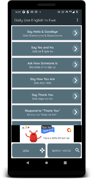 Daily Use English In Ewe Screenshot 0