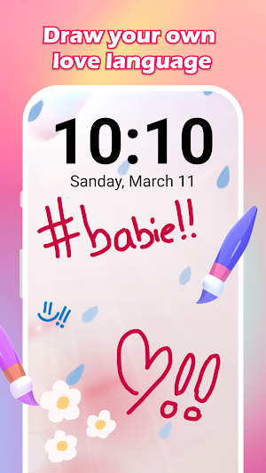 Draw Love: Lockscreen Drawing Screenshot 1