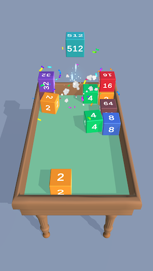 Physics Chain Cube 3D Merge Screenshot 2